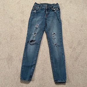 Old Navy Mid Rise Rockstar Distressed Skinny Jeans